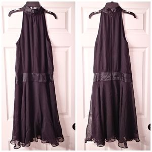 Banana Republic Size 6 Black Drop Waist Dress